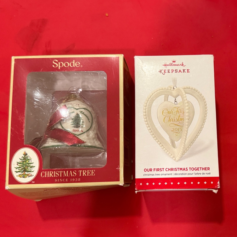 Spade and Hallmark Red and Green Christmas Ornament